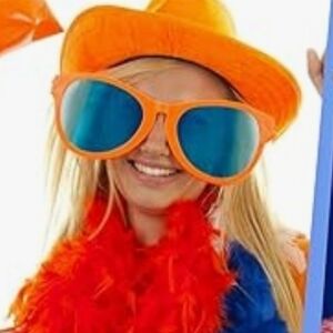 🔺️NIB Orange Jumbo Oversized Novelty Party Sunglasses